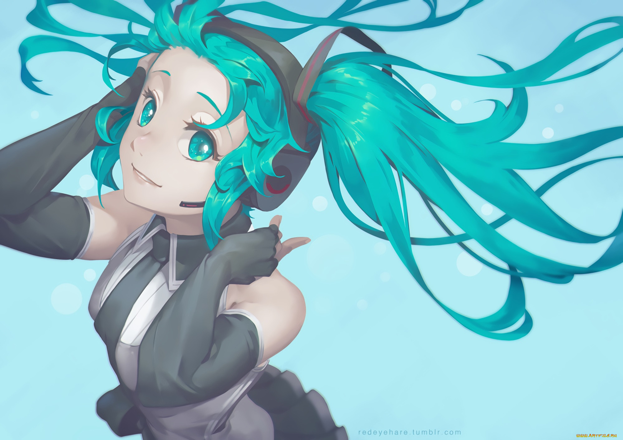 , vocaloid, hatsune, miku, black, light
